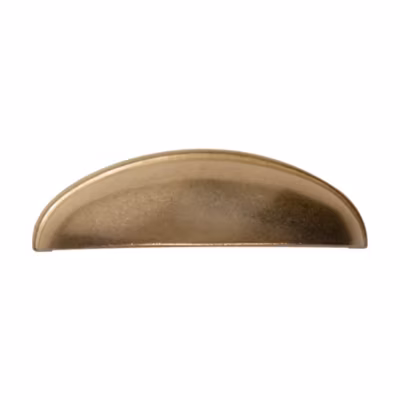 Bouton de meuble zamac coquille diamètre 64 mm en or inca lot de 24 piéces