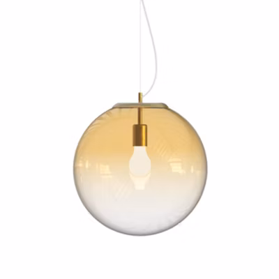 Ideal Lux MAPA CLEAR Plafonnier suspendu en forme de globe de 40 cm en ambre