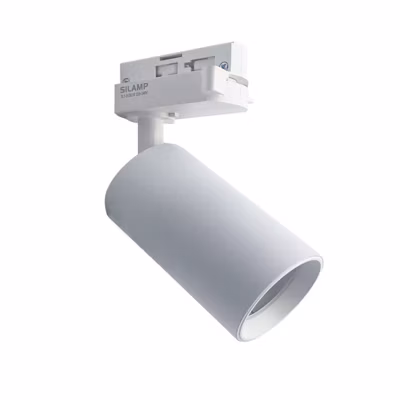 Spot LED sur rail 80 degrés Monophasé BLANC pour ampoule GU10 – SILAMP