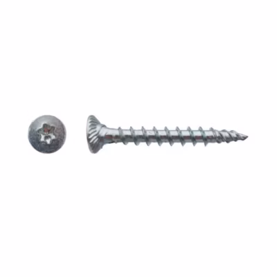 500 Vis Bois TK3 Tête Fraisée Crantée Torx F/Total 3.5 x 16 mm – Zingué blanc – D-Work