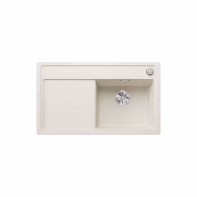 Evier Blanco Zenar 45S-F Silgranit – BLANC SOFT – Egouttoir A gauche