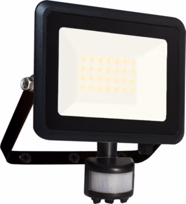 Arlux Lighting Projecteur mural KREON 2 – IP44, 20W, 4000K, 2000lm, Noir – Détecteur IR