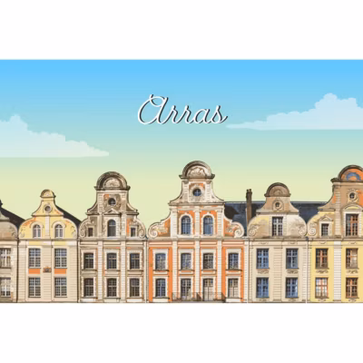 Tableau sur toile illustration arras 30×45 cm Fabriqué en France