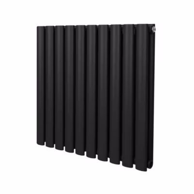Radiateur à Colonne Ovale   600mm x 600mm   Noir