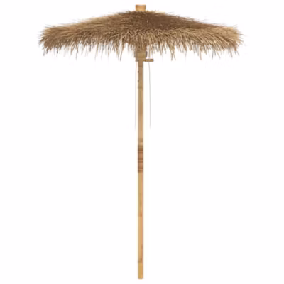 Parasol Tiki avec auvent en feuille de bananier 150 cm bambou vidaXL