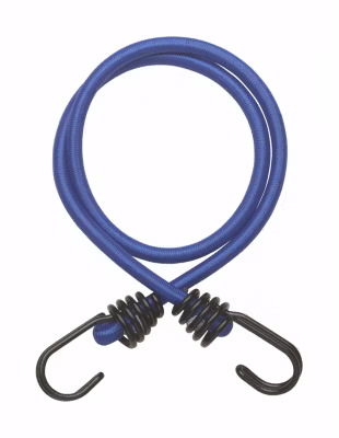 Lot de 2 tendeurs en caoutchouc à crochets, 8mmx80cm, bleu – THIRARD