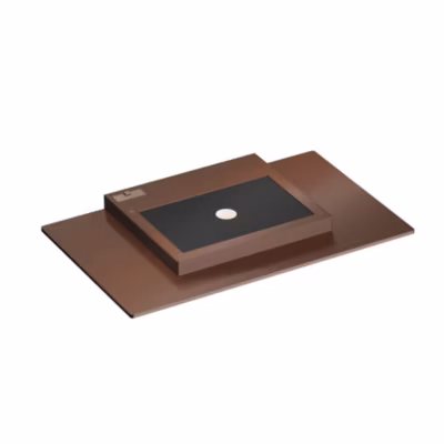 Applique murale LED Pla XL Corten 35 W, interrupteur CCT 2700 K/3200 K/4000K, aluminium, éclairage vers le haut – Beneito & Faure