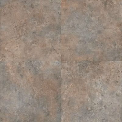 Sol Vinyle effet Carrelage métal – Rouille – Rouleau de 2m x 23m