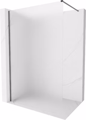 Mexen Kioto-X Paroi de douche Walk-in 140 x 200 cm, givre 10 mm, gris canon brossé – 800-140-101-66-30-X