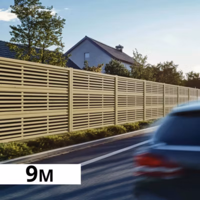Mur Anti-bruit Bois 8,8×1,8m SILENZO ABSORB – Clôture Réduction Sonore – Palissade