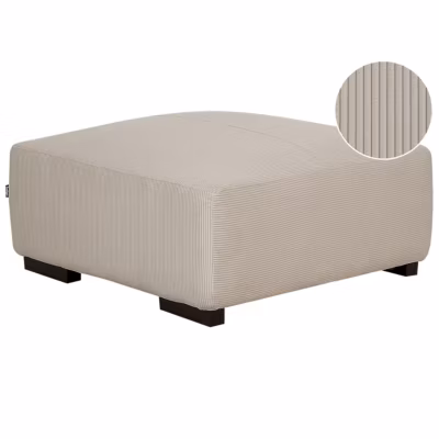 Ottoman LUNGO Velours côtelé Beige