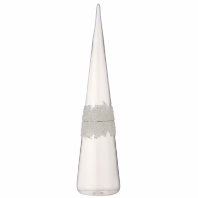 Cône Glace en Verre « Diamant » 42cm Transparent