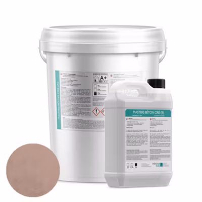 Masters Béton Ciré (sols et murs) – 10m² (20kg + 6L) – Teinte : Pétale