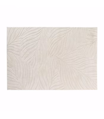 Tapis rectangle uni relief Ankara – 160x230cm – Ecru
