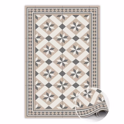 Tapis PVC Tulup 60×90 cm Facile d&rsquo;entretien Étoiles à huit branches