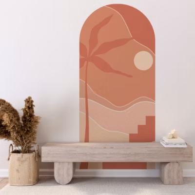 Sticker mural arche  terracotta 90x41cm