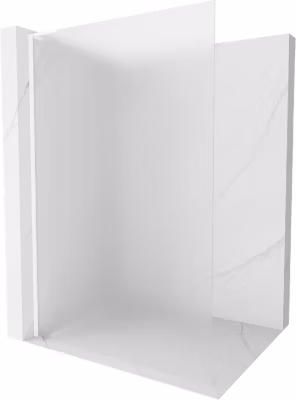 Mexen Kioto L paroi de douche Walk-in 90 x 200 cm, givré, blanc – 800-090-103-20-30