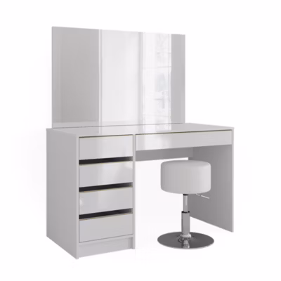 Vicco Set de maquillage Blanc/Or 55cm avec tabouret
