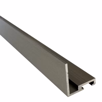 Cornière basse pour placard coulissant, rainure pour balai anti-poussière 1500mm – Inox brossé