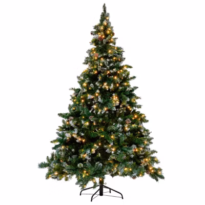 Sapin de Noël artificiel LED PALOMAR 180 cm Vert foncé