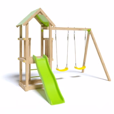 Aire de jeux en bois EASY XPERIENCE TRIGANO – 6 enfants