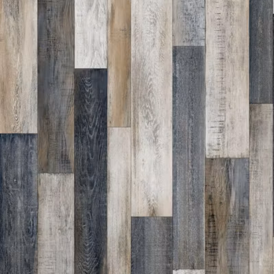 Sol Vinyle – Imitation parquet irisé foncé – Rouleau de 3m x 9m