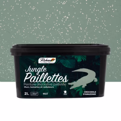 Peinture pailletée Jungle Paillettes Richard crocodile 2 L