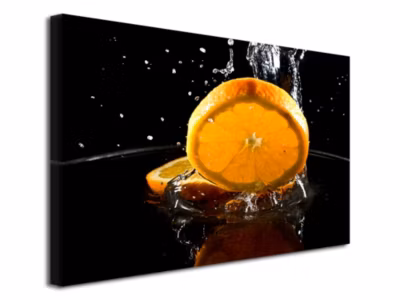 DECLINA, Tableau toile imprimée, déco cuisine, Cadre déco moderne Tranche d&rsquo;Orange, 50×30 cm