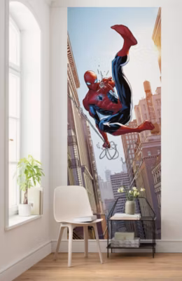 Papier peint panoramique sur intissée de Komar – Marvel Spider-Man Swinging – Taille: 100 x 250 cm