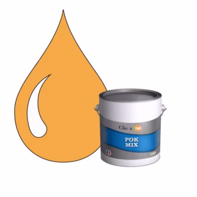 POK MIX : Peinture Meuble Satinée Multi-supports Intérieur – 3L – RAL 1034 – Jaune Pastel – Clic & Pok