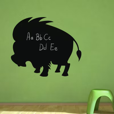 Sticker ardoise tableau noir – stickers muraux adhésif effaçable – SILHOUETTE PUMBA – 95x115cm