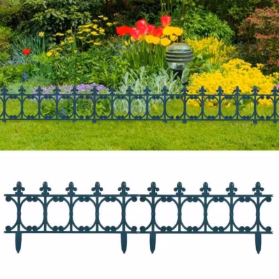 Bordures de jardin – VIDAXL – 16 pcs – Vert – 10 m – Matériau PP – Style gothique