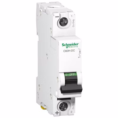 A9n61504 Disjoncteur Courant Continu Dc – 1p – 4a – Courbe C – à Vis – Schneider C60h-dc