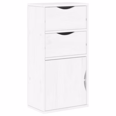 Armoire latérale tiroirs ODDA blanc 40x24x79 cm bois massif pin vidaXL