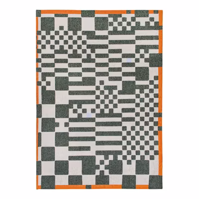 Tapis salon et chambre tissé plat GREEN OCEAN 080×150 cm