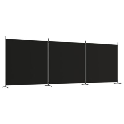 Cloison de séparation 3 panneaux Noir 525×180 cm Tissu vidaXL