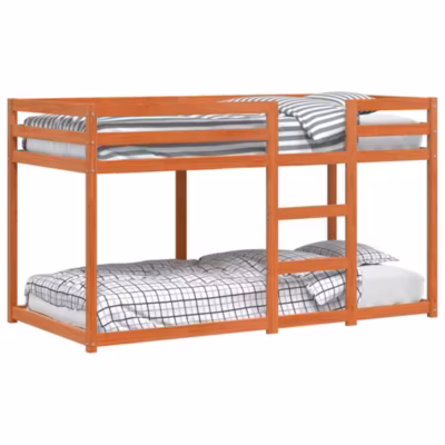 Cadre de lit, Lit superposé sans matelas cire marron 90×190 cm pin massif