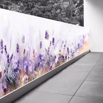 Brise vue Trompe l&rsquo;oeil – 110×467 cm – Lavandes 3617689694313