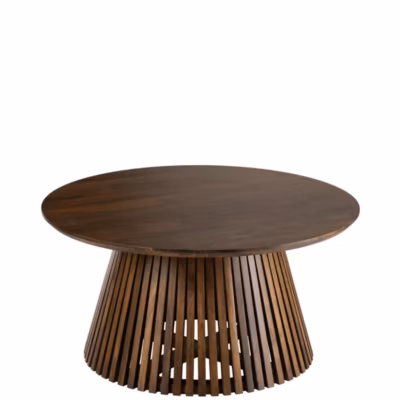 Table basse en bois de manguier foncé J-Line (80×80 cm – Marron Foncé)