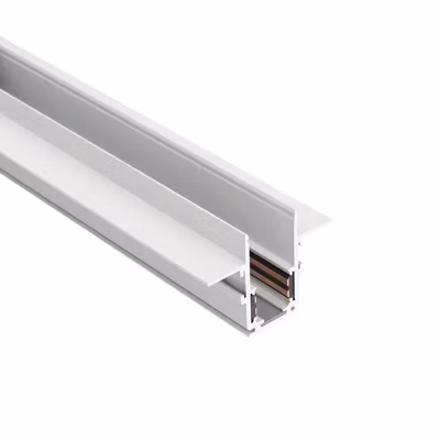Rail Magnétique Encastré 48V 1m BLANC – SILAMP