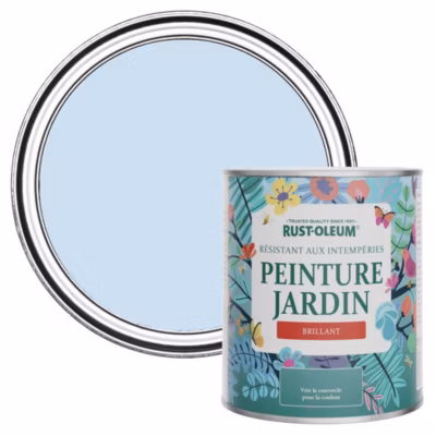 Peinture Bleue pour Jardin et terrasse, Finition Brillante – RUST-OLEUM – Bleu poudré 750ml