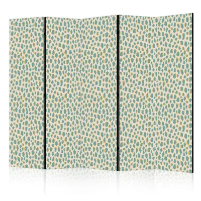 Paravent -Motif Animal à Pois TurquoiseClair