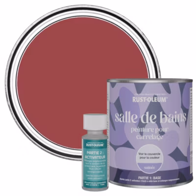 Peinture Rouge pour carrelage de Salle de Bain, Satinée – RUST-OLEUM – Soho 750ml