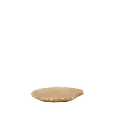 Vide poche feuille en polyrésine doré 20cm