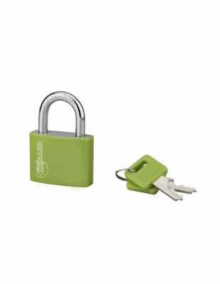 Cadenas à clé Maxium Color Vert, intérieur, aluminium, 40mm, 2 clés – THIRARD