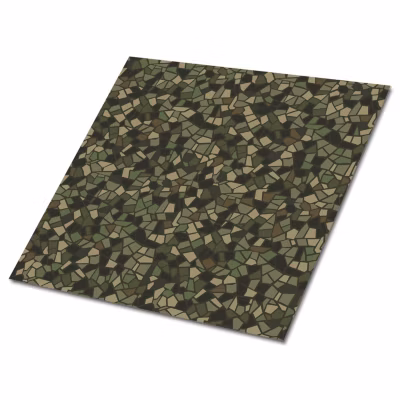 Carreaux vinyle Tulup 30×30 cm Mosaïque militaire 9 pcs