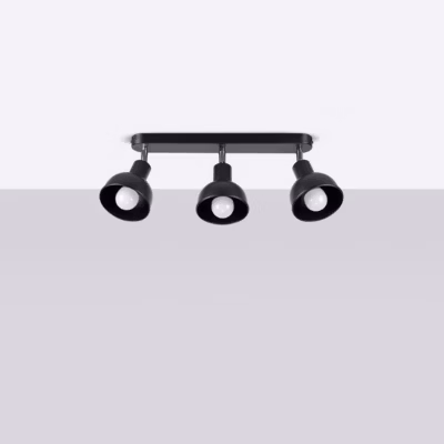 Plafonnier en acier 3 ampoules 4000K – 59x24x18.5cm Sollux