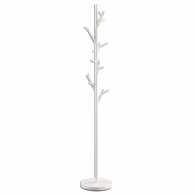 Porte-manteaux ZENO, en métal laqué blanc