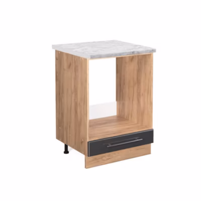 Vicco Meuble pour four Anthracite Haute brillance 60cm , PT Marbre