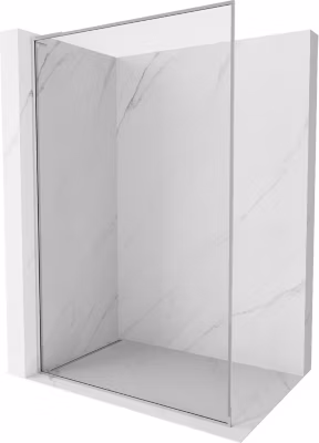 Mexen Kioto-F L paroi de douche Walk-in avec cadre 85 x 202 cm, transparent 8 mm, chromé – 800-085-174-01-00